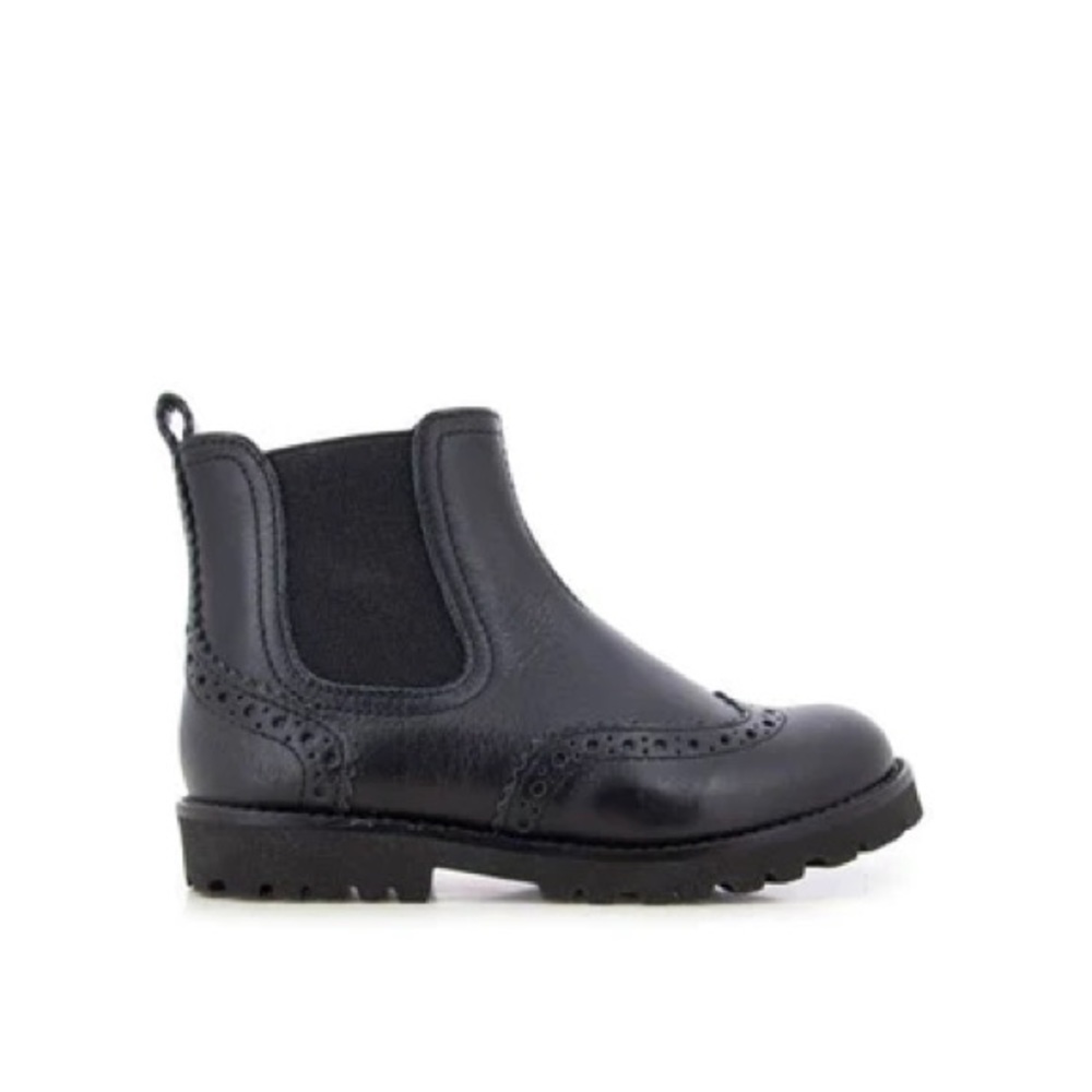 Italian made navy blue Chelsea leather children boots size 26EU- 9.5US